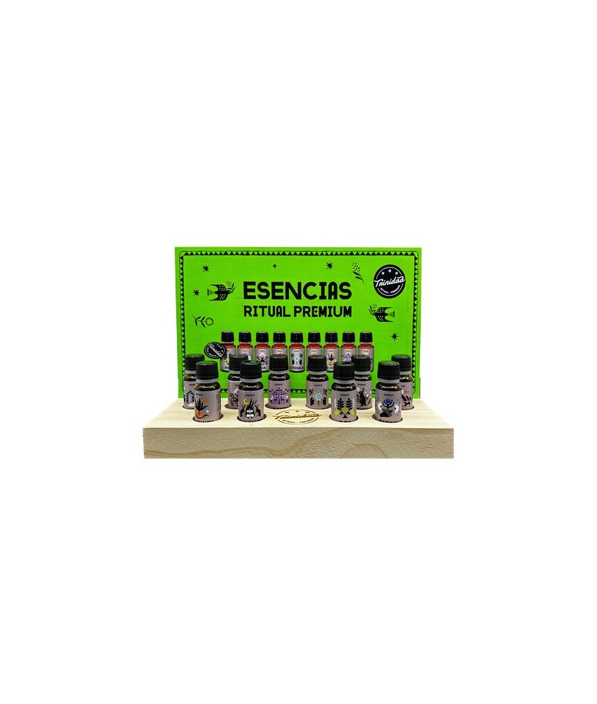 5 TRI.ESENCIA RUDA 10 ML. 
5 TRI.ESENCIA PALO SANTO 10 ML. 
5 TRI.ESENCIA SANDALO 10 ML. 
5 TRI.ESENCIA PATCHOULY 10 ML. 
5