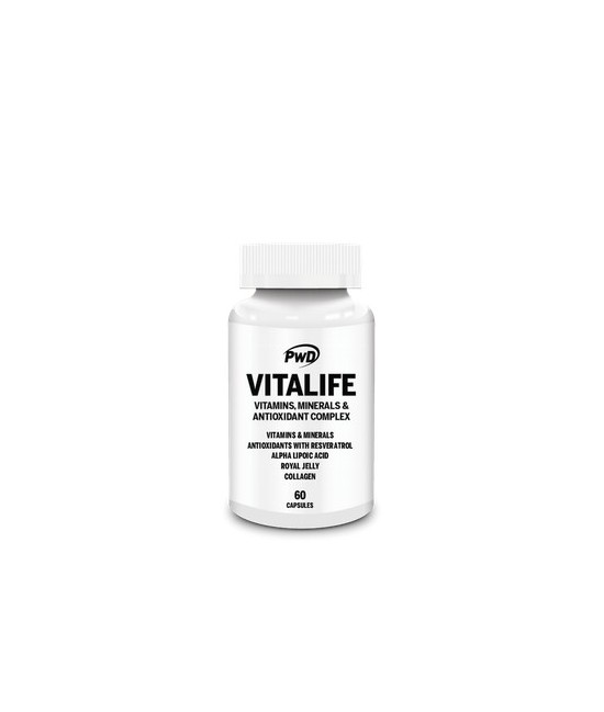 Vitalife contiene vitaminas, minerales y antioxidantes. Las vitaminas son un grupo de sustancias que son necesarias para el fun