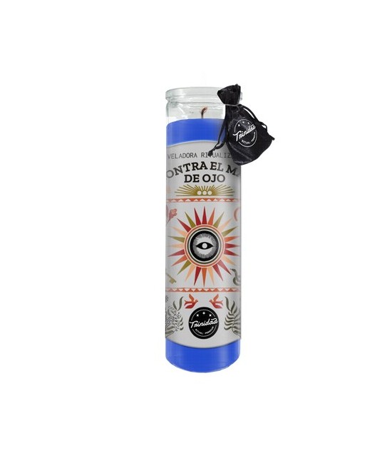 TRI.VELADORA RITUALIZADA CONTRA MAL DE OJO