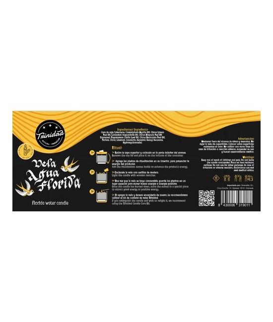 TRI.VELAS VASO AGUA FLORIDA