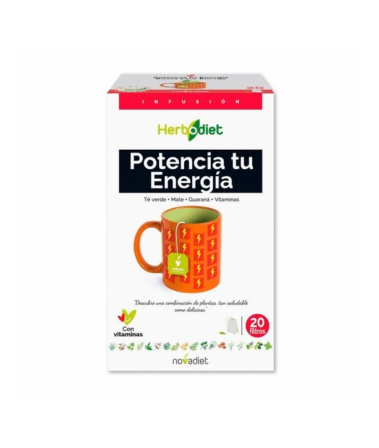 Ingredientes
Té verde, hoja (53%); Mate, hoja (24%); Guaraná, semilla (10%); Aroma de guaraná (7%), Complejo de Vitaminas (6%)