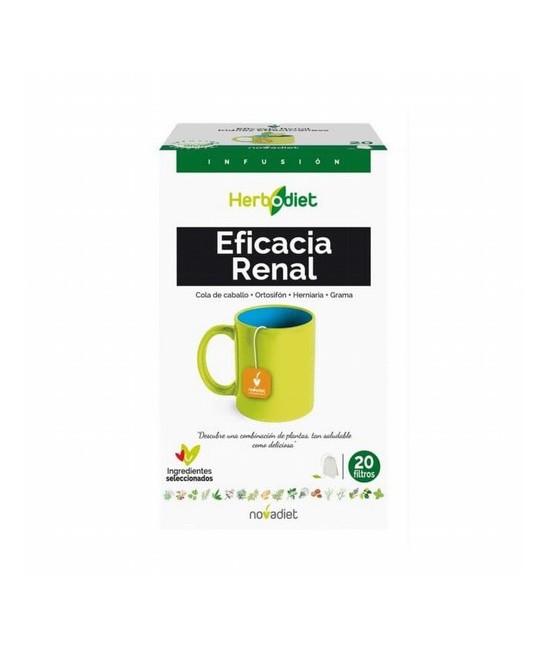 Ingredientes
Cola de caballo, tallo estéril (30%); Ortosifón, hoja (25%); Herniaria, parte aérea (25%); Grama de las boticas, 