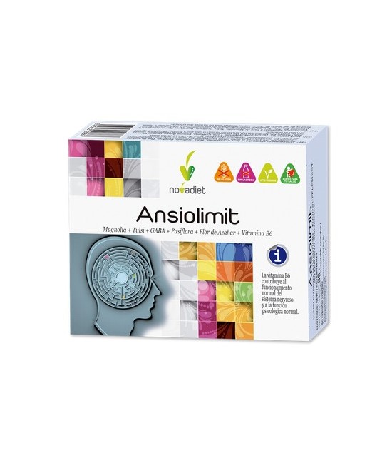 PREGUNTAS FRECUENTES SOBRE  ANSIOLIMIT

¿Qué es Ansiolimit?
Es un complemento alimenticio a base de Magnolia, Tulsi, GABA, P