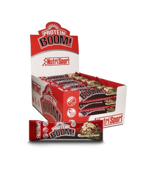 Protein Boom es una barrita proteica con 12-13 g de proteína láctea, según sabor. Gracias a su aporte proteico sumado a sus hid