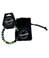 TRI.PULSERA AGATA NEGRA TEÑIDA VERDE BOLA 8 MM.