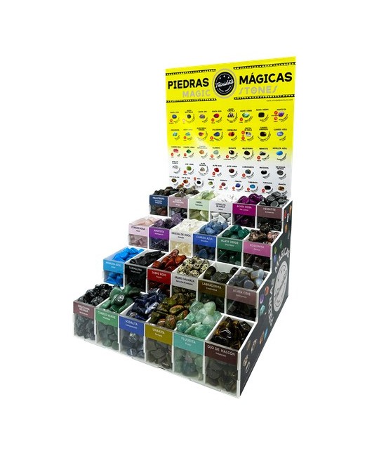 TRI.EXPOSITOR RODADO PEQ. 24 MINERALES+25 JAULAS