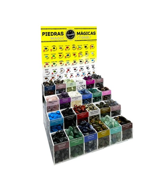 TRI.EXPOSITOR RODADO PEQ. 24 MINERALES+25 JAULAS