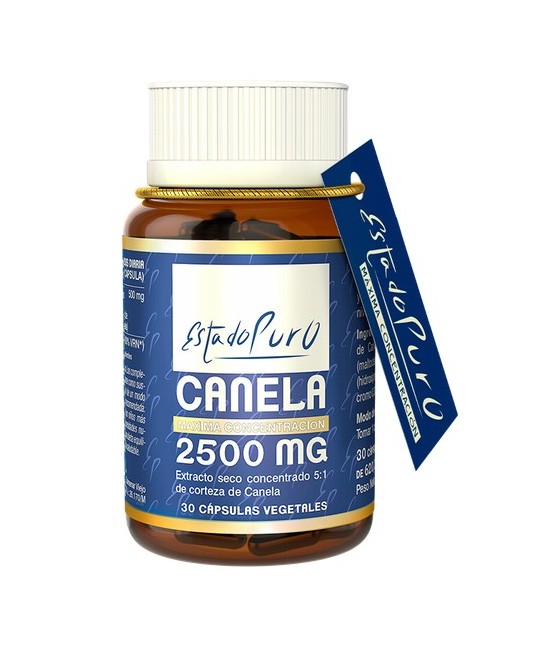 Complemento alimenticio a base de extracto seco concentrado de corteza de Canela y Cromo.