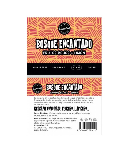 TRI.VELA VASO BOSQUE ENCANTADO 200 ML.