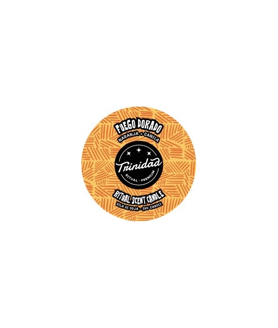 TRI.VELA VASO FUEGO DORADO 200 ML.