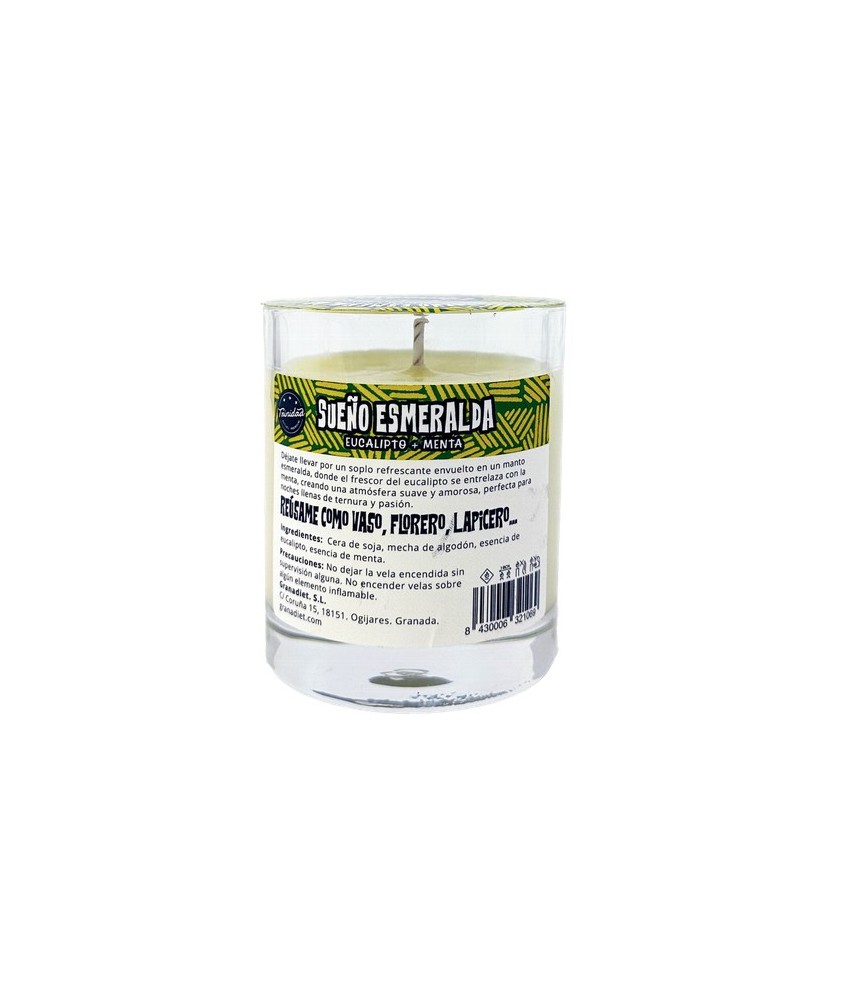 TRI.VELA VASO SUEÑO ESMERALDA 200 ML.