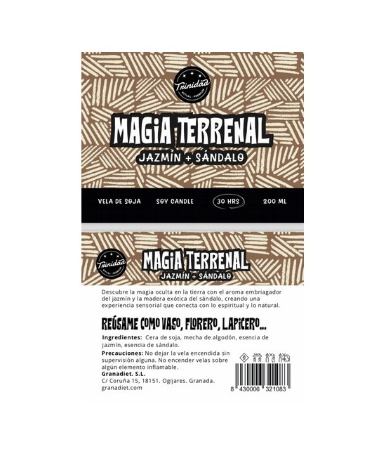 TRI.VELA VASO MAGIA TERRENAL 200 ML.
