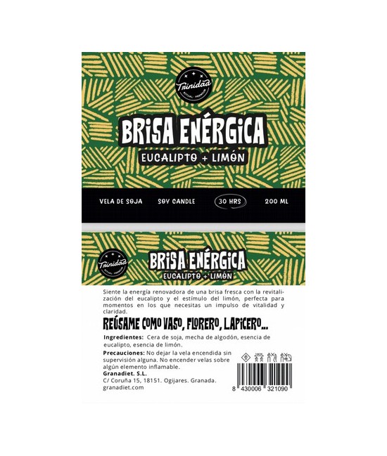 TRI.VELA VASO BRISA ENERGETICA 200 ML.