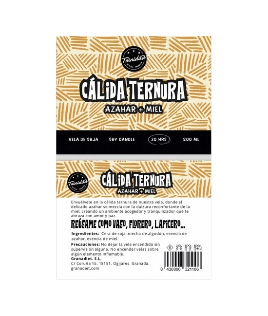 TRI.VELA VASO CALIDA TERNURA 200 ML.