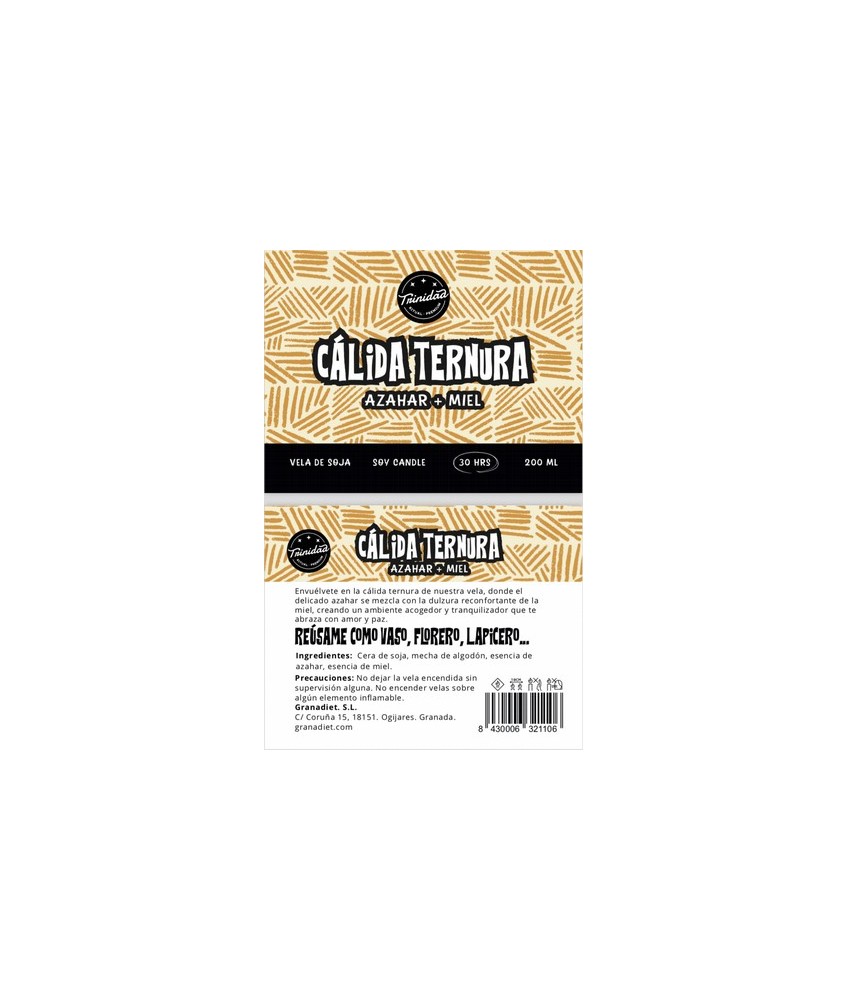 TRI.VELA VASO CALIDA TERNURA 200 ML.