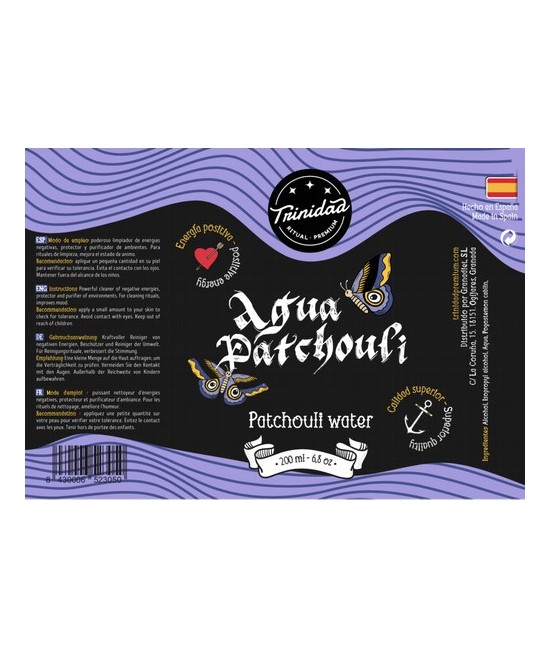 TRI.AGUA PATCHOULY SPRAY 200 ML.