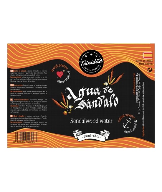 TRI.AGUA SANDALO SPRAY 200 ML.