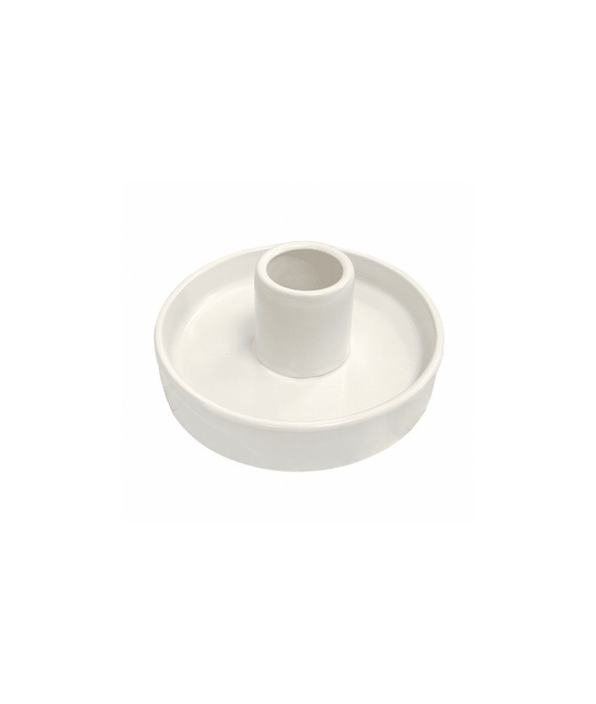 Diámetro: 10,50 cm

Altura: 5cm

Diámetro del hogar: 3,50 cm

Material: Cerámica

color blanco
