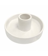 Diámetro: 10,50 cm

Altura: 5cm

Diámetro del hogar: 3,50 cm

Material: Cerámica

color blanco