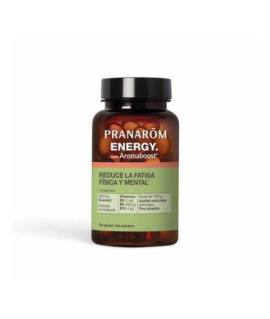 Diseñado para ayudar a reducir la fatiga física y mental, Aromaboost ENERGY proporciona un apoyo duradero para mantener tu ener