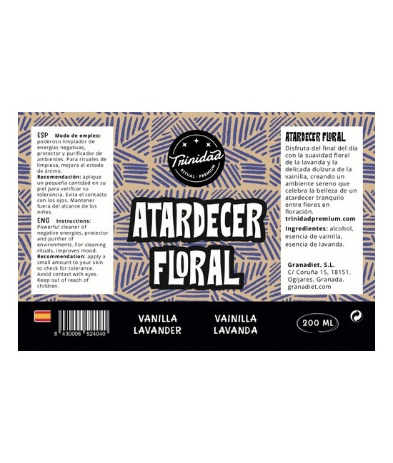 TRI.AGUA ATARDECER FLORAL 200 ML.