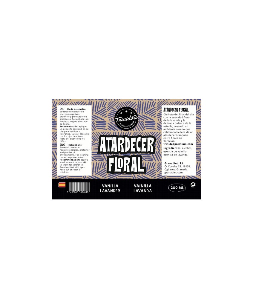 TRI.AGUA ATARDECER FLORAL 200 ML.