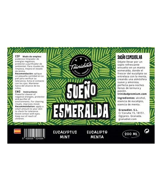 TRI.AGUA SUEÑO ESMERALDA 200 ML.