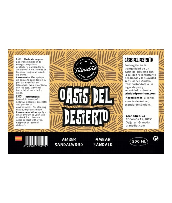 TRI.AGUA OASIS DEL DESIERTO 200 ML.