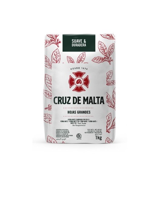 Yerba Mate Cruz Malta 500 gr
Ahora Cruz de Malta tiene Hojas más Grandes, que hacen que su sabor dure más mates, debido a que 