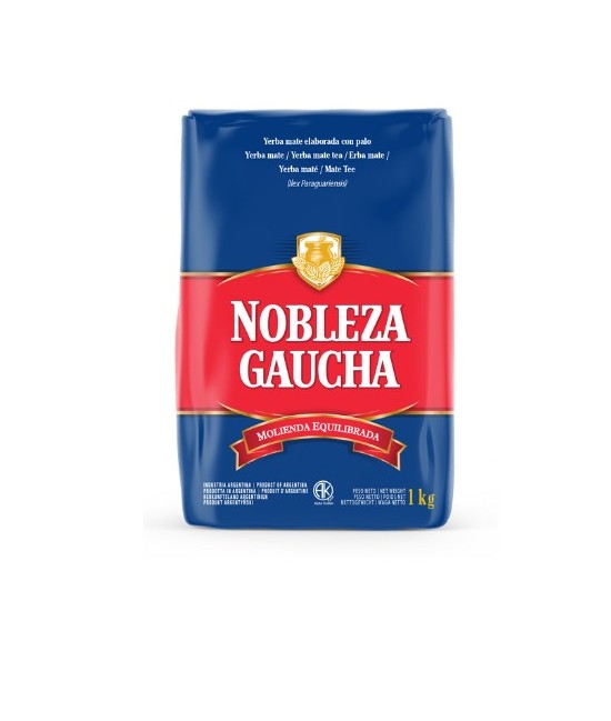 YERBA NOBLEZA GAUCHA 1KG. Una yerba que ofrece siempre el sabor parejo hasta el último mate. Molienda equilibrada. Esta elabora