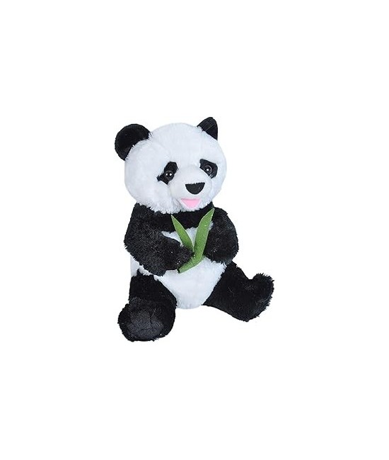 Wild republic panda con bambú. El panda dulce y seguro de sí mismo quiere comer bambú todo el día - y acurrucarse contigo. Con 
