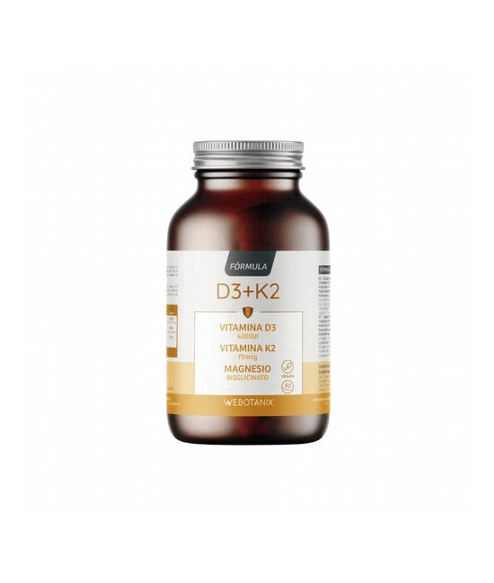Vitamina D3 + K2 + Magnesio Fórmula es el complemento alimenticio perfecto, a base de Vitamina D3, Vitamina K2 y Magnesio, para