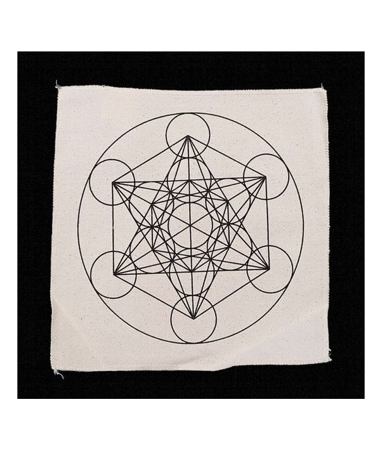 Tapete 100% de algodón natural con motivo Metatron.

Medida: 30 x 30 cm