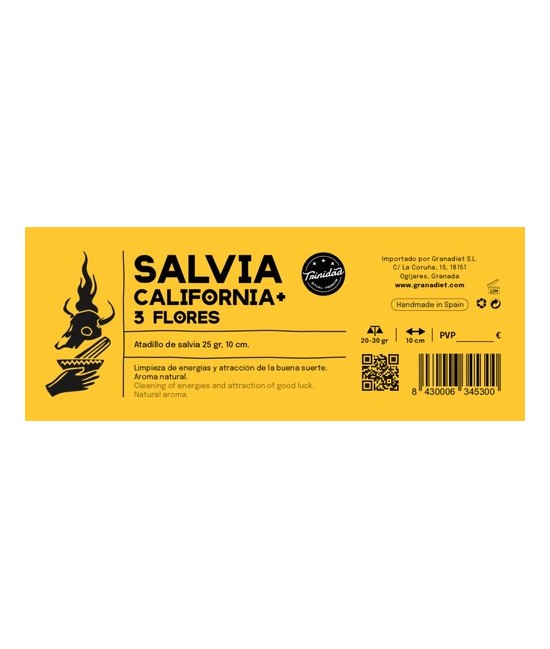 TRI.SALVIA CALIFORNIA 3 FLORES 25 GR. 10 CM