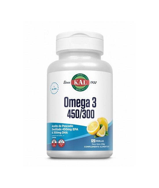 ¿Qué es Omega 3 450 EPA / 300 DHA?
Es un complemento alimenticio que aporta ácidos grasos esenciales que son fundamentales par