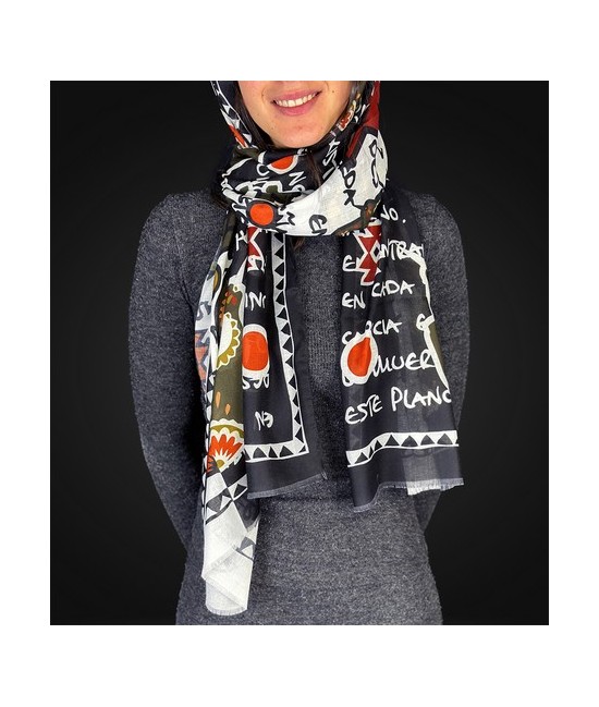 TRI.PASHMINA TUMBA TRABAJOS 180X60 CM.