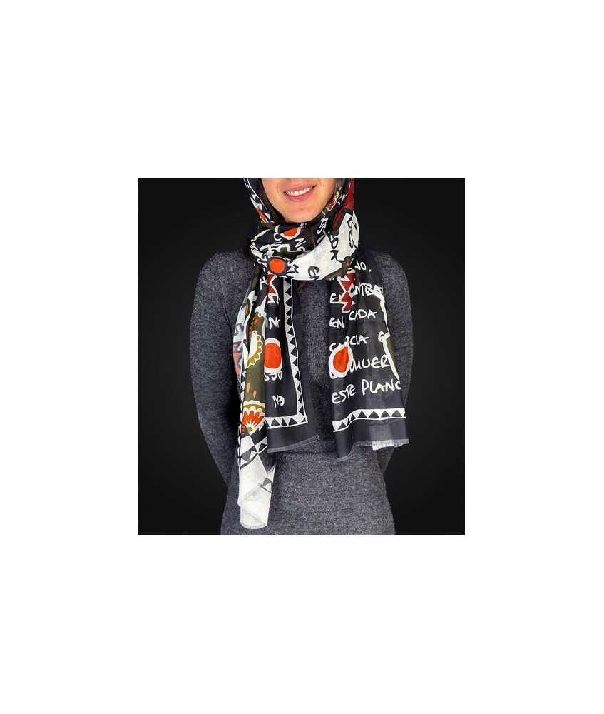 TRI.PASHMINA TUMBA TRABAJOS 180X60 CM.