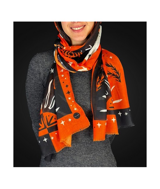 TRI.PASHMINA SOL LUNA BICOLOR 180X60 CM.