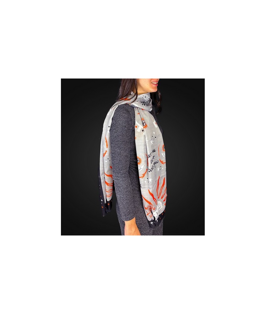 TRI.PASHMINA SOL LUNA GRIS 180X60 CM.