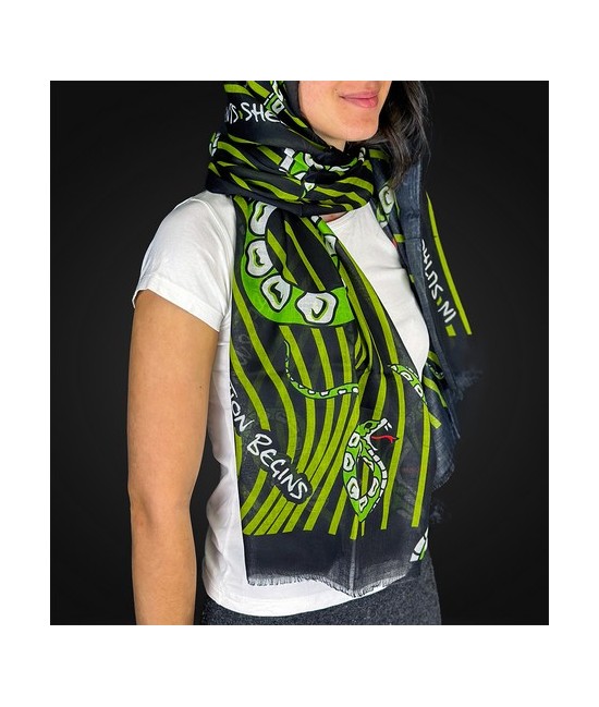 TRI.PASHMINA SERPIENTE 180X60 CM.