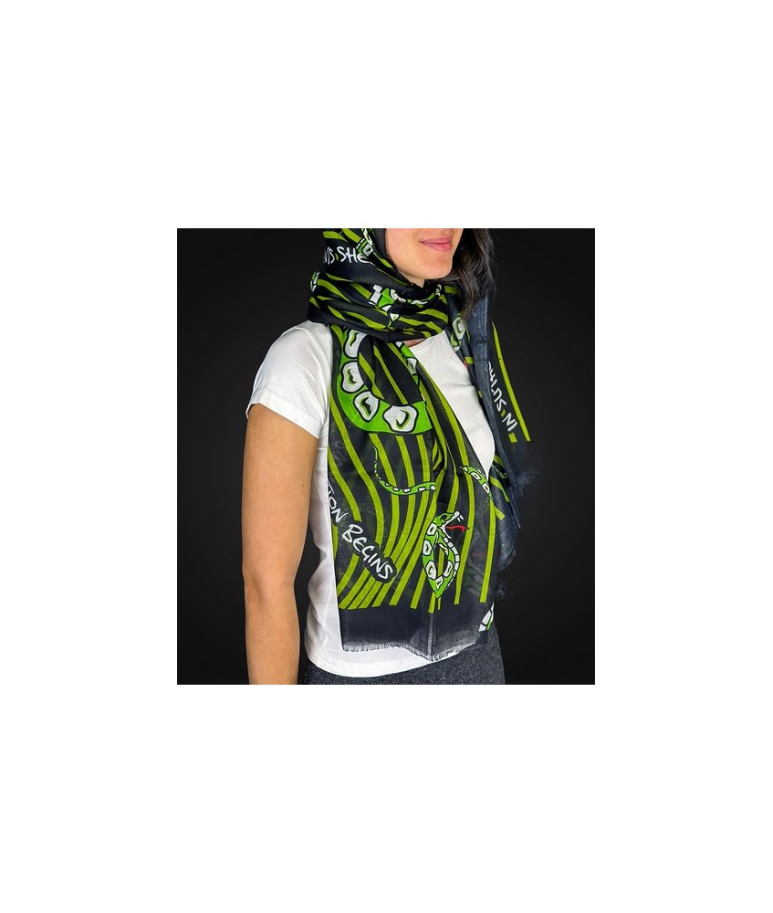 TRI.PASHMINA SERPIENTE 180X60 CM.