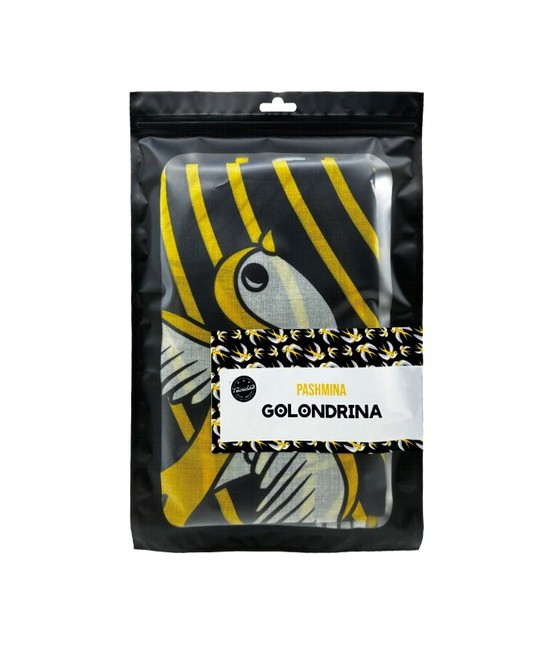 TRI.PASHMINA GOLONDRINA 180X60 CM.
