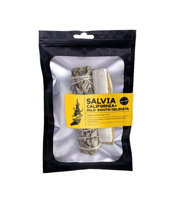 TRI.SALVIA CALIFORNIA PALO SANTO SELENITA 25 GR. 10 CM