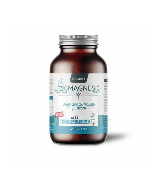 Triple Magnesio Fórmula es un complemento alimenticio a base de magnesio con alta biodisponibilidad y vitamina B6. La sinergia 