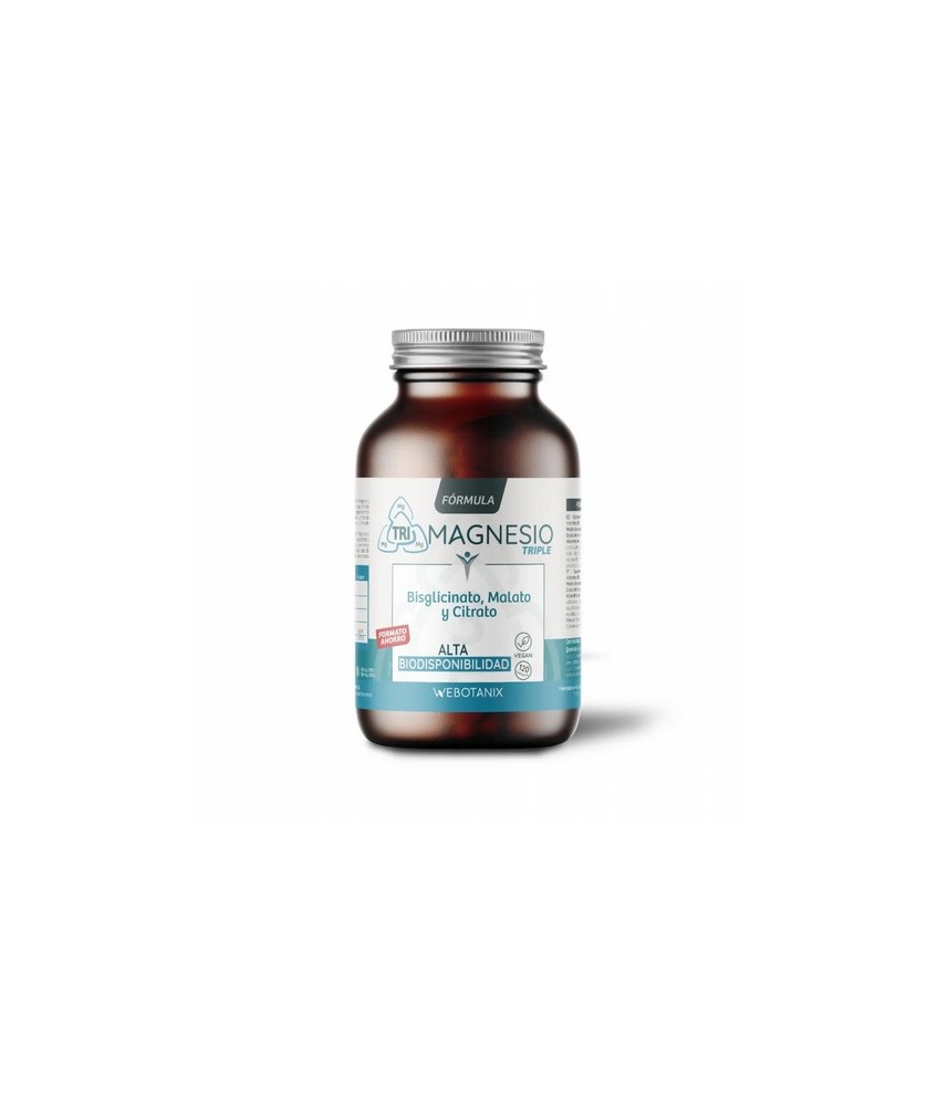 Triple Magnesio Fórmula es un complemento alimenticio a base de magnesio con alta biodisponibilidad y vitamina B6. La sinergia 