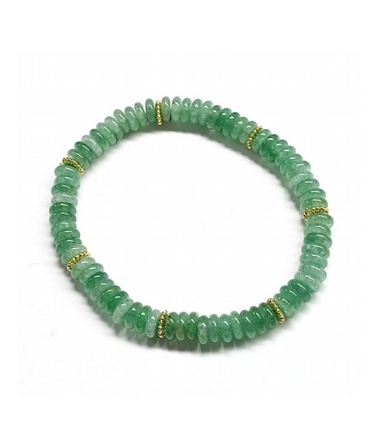 Pulsera de Aventurina Verde en aros de 6mm aprox.

En goma elástica.

Peso: 40 gramos approx