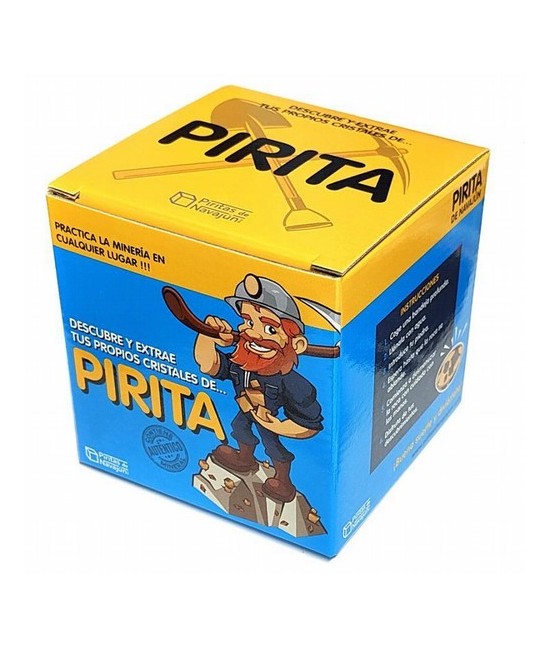Practica la minería en cualquier lugar... Descubre y extrae tus propios cristales de PIRITA con este KIT DE MINERÍA (directamen