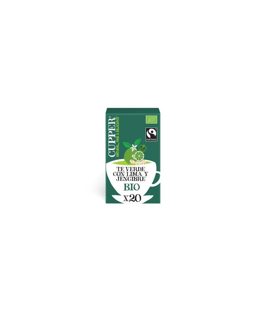 TE VERDE CON LIMA Y JENGIBRE BIO, 20 BOLSAS
Ref. 604045

Ingredientes: té verde* 80% , raíz de jengibre* 10%, cáscara de lim