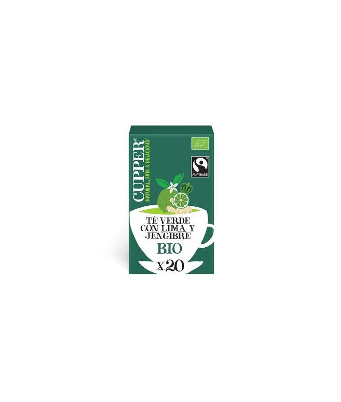 TE VERDE CON LIMA Y JENGIBRE BIO, 20 BOLSAS
Ref. 604045

Ingredientes: té verde* 80% , raíz de jengibre* 10%, cáscara de lim
