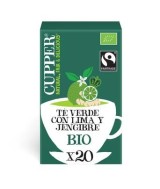 TE VERDE CON LIMA Y JENGIBRE BIO, 20 BOLSAS
Ref. 604045

Ingredientes: té verde* 80% , raíz de jengibre* 10%, cáscara de lim